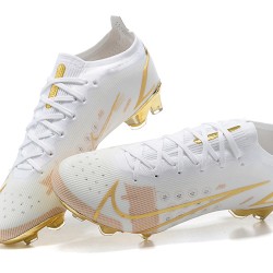 Nike Mercurial Vapor XIV Elite FG White Gold Low-top For Men Soccer Cleats 