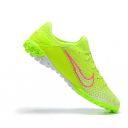 Nike Vapor 13 Pro TF LightGreen Pink White Low-top For Men Soccer Cleats 