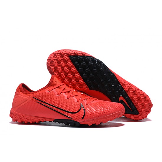 Nike Vapor 13 Pro TF Red Black Low-top For Men Soccer Cleats 