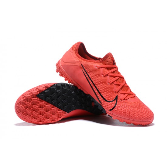 Nike Vapor 13 Pro TF Red Black Low-top For Men Soccer Cleats 