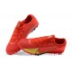 Nike Vapor 13 Pro TF Red Gold Black Low-top For Men Soccer Cleats 