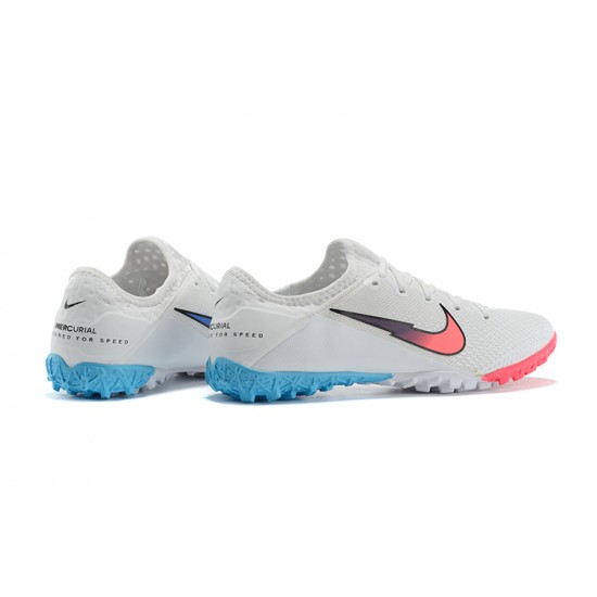 Goods That Sell Well Nike Vapor 13 Pro TF White Blue Pink Low-top For Men Soccer Cleats For Sale