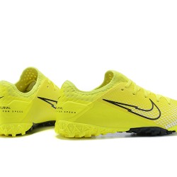 Nike Vapor 13 Pro TF Yellow Black Low-top For Men Soccer Cleats 