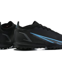 Nike Vapor 14 Academy TF Black Blue Low-top For Men Soccer Cleats 