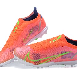 Nike Vapor 14 Academy TF Orange Green Blue Low-top For Men Soccer Cleats 