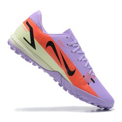 Nike Vapor 14 Academy TF Purple Orange Black Beige Low-top For Men Soccer Cleats 