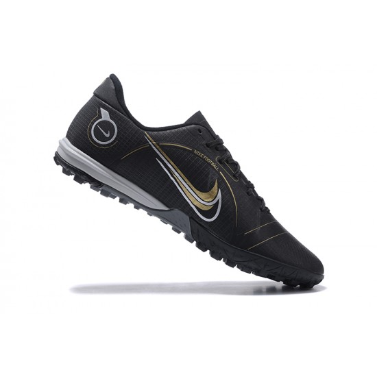 The Best Selling Line Nike Vapor 14 Academy TF White Gold Black Low-top For Men Soccer Cleats On Sale