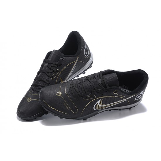 The Best Selling Line Nike Vapor 14 Academy TF White Gold Black Low-top For Men Soccer Cleats On Sale