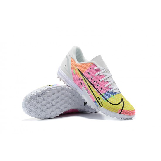 Buy And Seller Nike Vapor 14 Academy TF White Pink Yellow Black Low-top For Men Soccer Cleats Shop