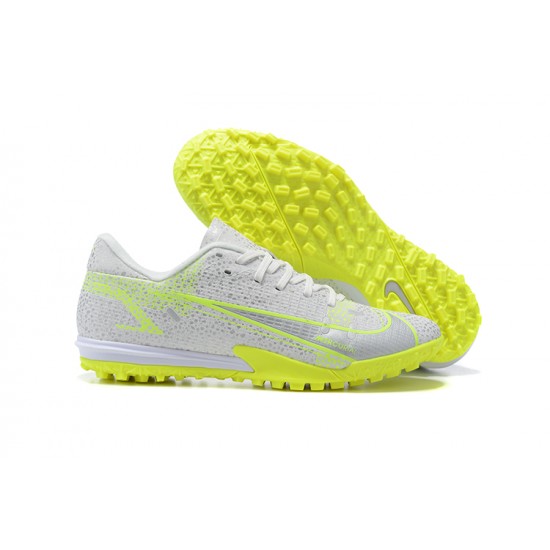 Sell Like Wild Fire Nike Vapor 14 Academy TF White Yellow Low-top For Men Soccer Cleats For Sale