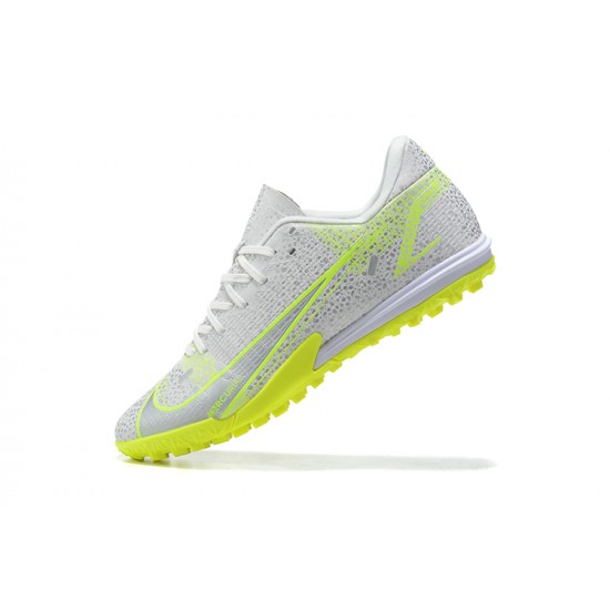 Sell Like Wild Fire Nike Vapor 14 Academy TF White Yellow Low-top For Men Soccer Cleats For Sale