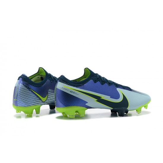 Nike Vapor 14 Elite FG Green Blue Black Yellow Low-top For Men Soccer Cleats 