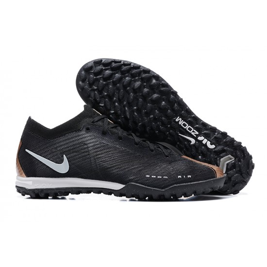 Top Quality Nike Vapor 15 Academy TF Black Gold White For Men Low-top Soccer Cleats Sale