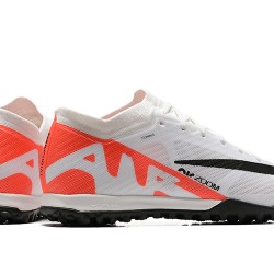 Nike Vapor 15 Academy TF White Black Orange For Men Low-top Soccer Cleats 