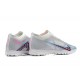 Shop Now Nike Vapor 15 Academy TF White Pink Blue For Men Low-top Soccer Cleats Sale