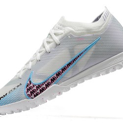 Nike Vapor 15 Academy TF White Pink Blue For Men Low-top Soccer Cleats 