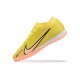 Nike Vapor 15 Academy TF Yellow Pink Black For Men Low-top Soccer Cleats 