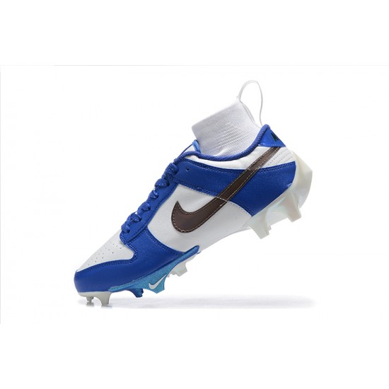 Nike Vapor Ede Dunk Panda White Blue Black For Men High-top Football Cleats 