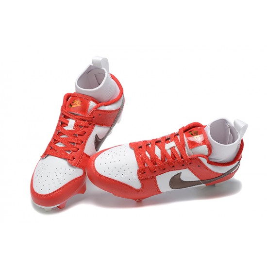 Nike Vapor Ede Dunk Panda White Red Black For Men High-top Football Cleats 