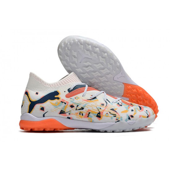 Popular Goods Puma Future 7 Ultimate TF White Orange Soccer Cleats Shop Online