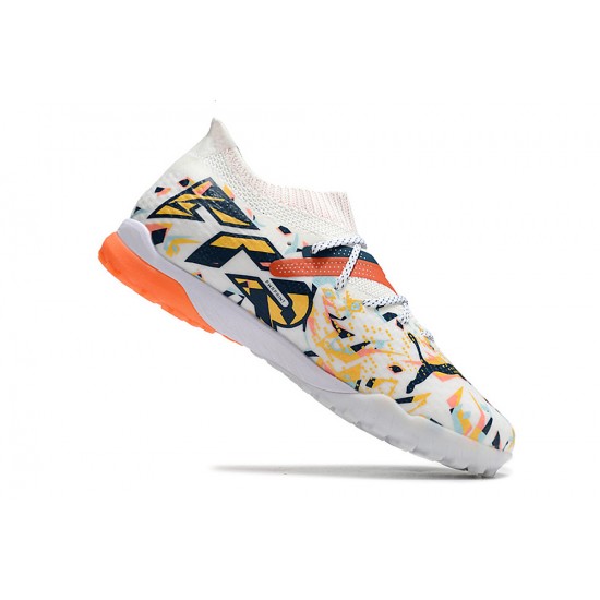 Popular Goods Puma Future 7 Ultimate TF White Orange Soccer Cleats Shop Online