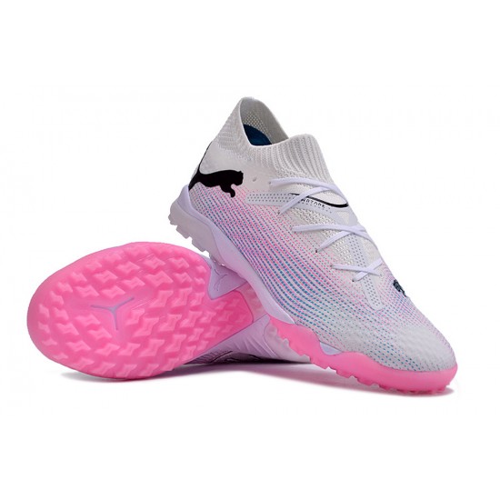 Salable Goods Puma Future 7 Ultimate TF White Pink Mens Soccer Cleats For Sale