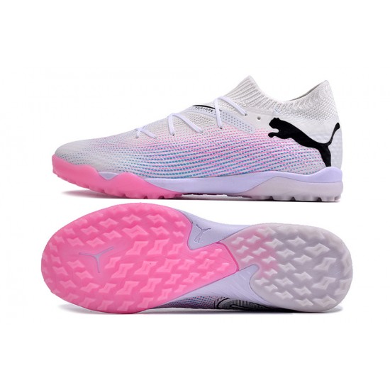 Salable Goods Puma Future 7 Ultimate TF White Pink Mens Soccer Cleats For Sale