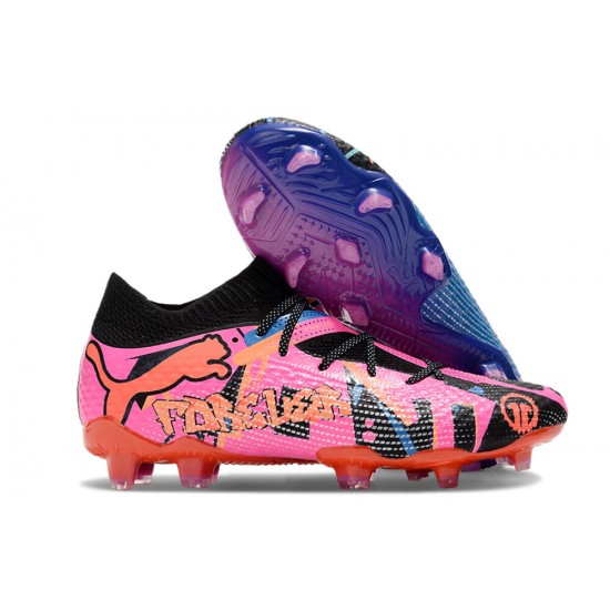 Buy And Seller Puma Future FG Pink Blue Mens Soccer Cleats Online