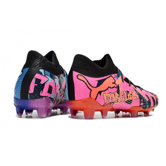 Buy And Seller Puma Future FG Pink Blue Mens Soccer Cleats Online