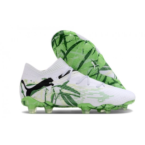 Best Quality Puma Future FG White Green Mens Soccer Cleats Online