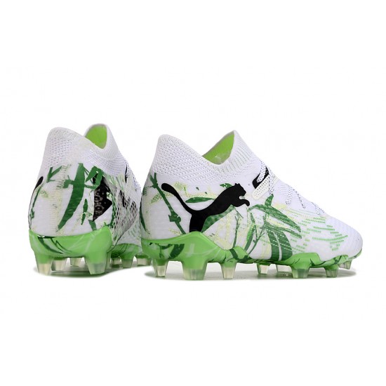 Best Quality Puma Future FG White Green Mens Soccer Cleats Online