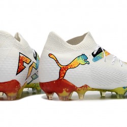 Puma Future FG White Multi Men's Soccer Cleats