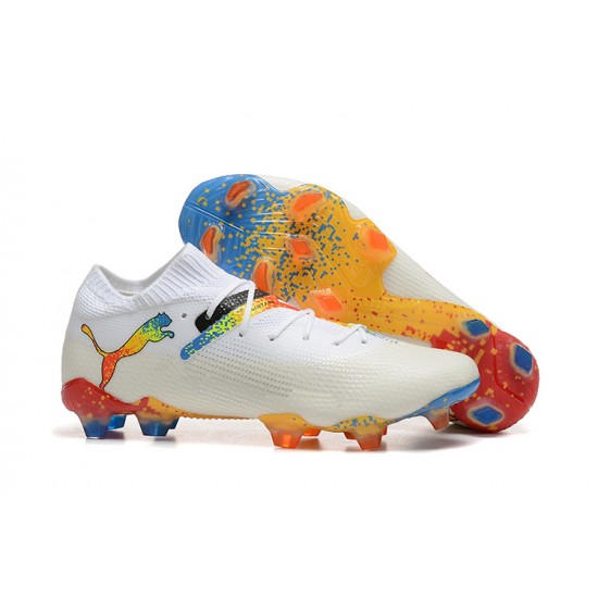 Top Quality Puma Future FG White Orange Mens Soccer Cleats Shop