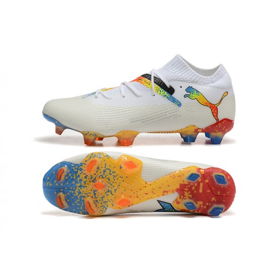 Top Quality Puma Future FG White Orange Mens Soccer Cleats Shop