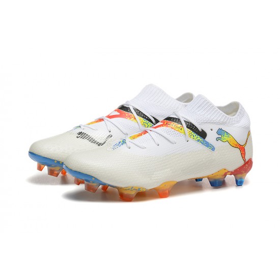 Top Quality Puma Future FG White Orange Mens Soccer Cleats Shop