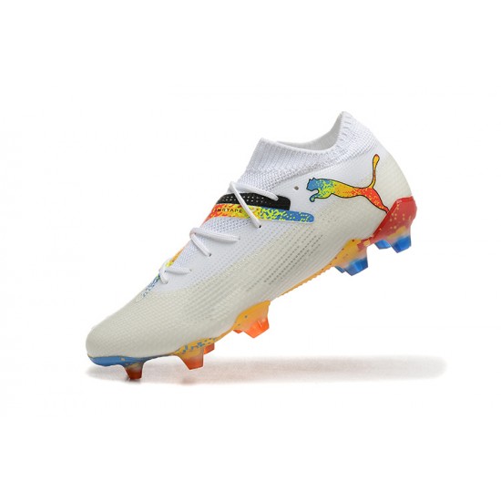 Top Quality Puma Future FG White Orange Mens Soccer Cleats Shop