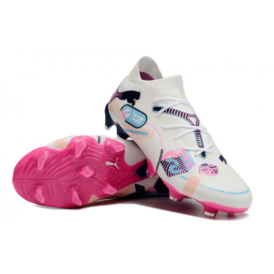 Sell Like Wild Fire Puma Future FG White and Pink Mens Soccer Cleats Online Shop