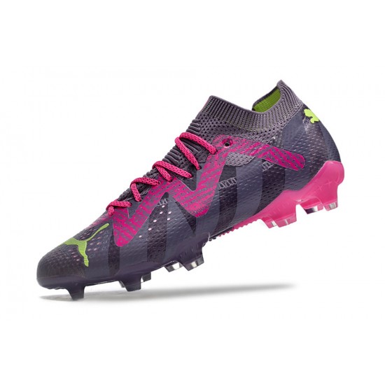 Shop the latest Puma Future Ultimate FG Purple Green Mens Soccer Cleats On Sale