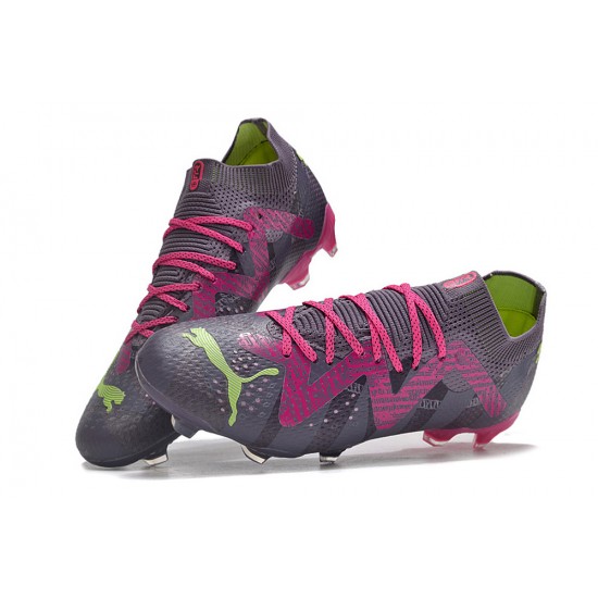 Shop the latest Puma Future Ultimate FG Purple Green Mens Soccer Cleats On Sale