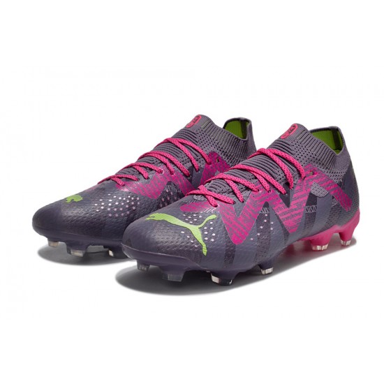 Shop the latest Puma Future Ultimate FG Purple Green Mens Soccer Cleats On Sale