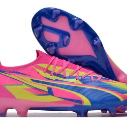 Puma Ultra Ultimate FG Pink Blue Men's Soccer Cleats