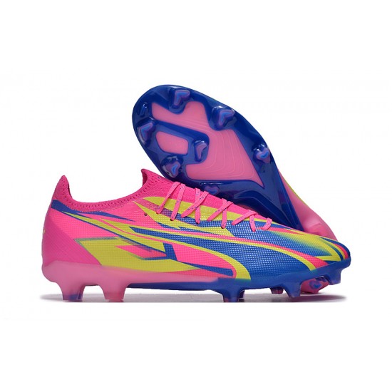 Choose To Buy Puma Ultra Ultimate FG Pink Blue Mens Soccer Cleats On Sale