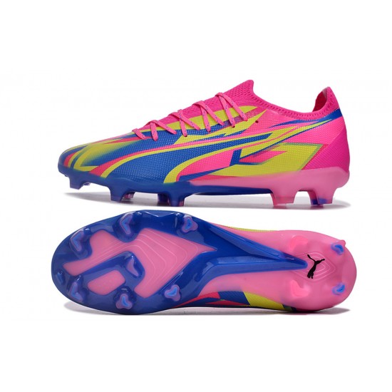 Choose To Buy Puma Ultra Ultimate FG Pink Blue Mens Soccer Cleats On Sale