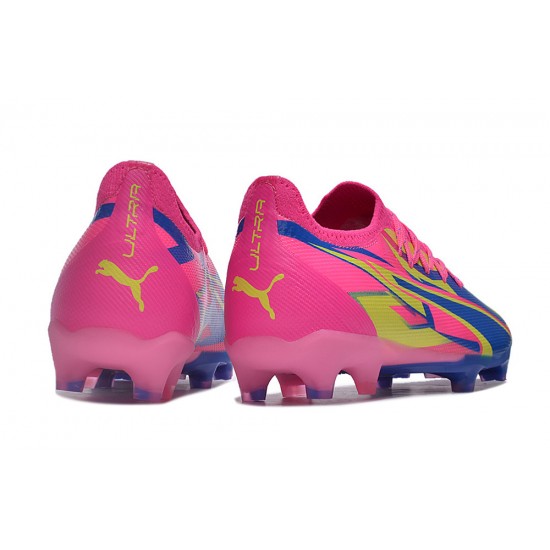 Choose To Buy Puma Ultra Ultimate FG Pink Blue Mens Soccer Cleats On Sale