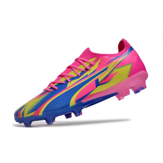 Choose To Buy Puma Ultra Ultimate FG Pink Blue Mens Soccer Cleats On Sale