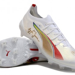 Puma Ultra Ultimate FG White and Gold Men's Soccer Cleats