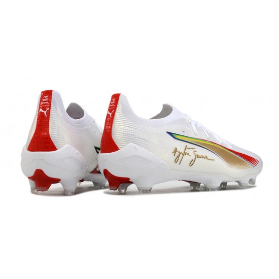 Discover Puma Ultra Ultimate FG White and Gold Mens Soccer Cleats Shop