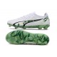 Exceptional Quality Puma Ultra Ultimate FG White and Green Mens Soccer Cleats For Sale