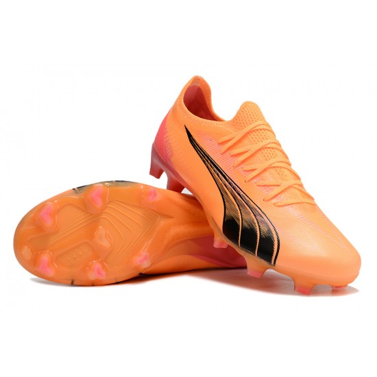 Shop Now Puma Ultra Ultimate FG Orange Black Mens Soccer Cleats Online Shop