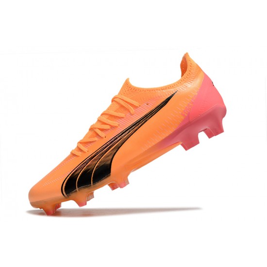 Shop Now Puma Ultra Ultimate FG Orange Black Mens Soccer Cleats Online Shop